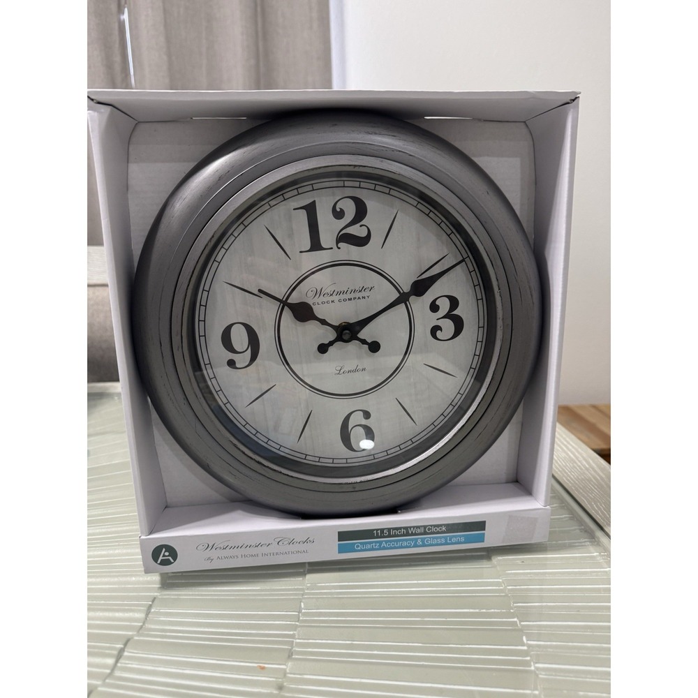 Westminster Wall Clock London Gray 11.5"